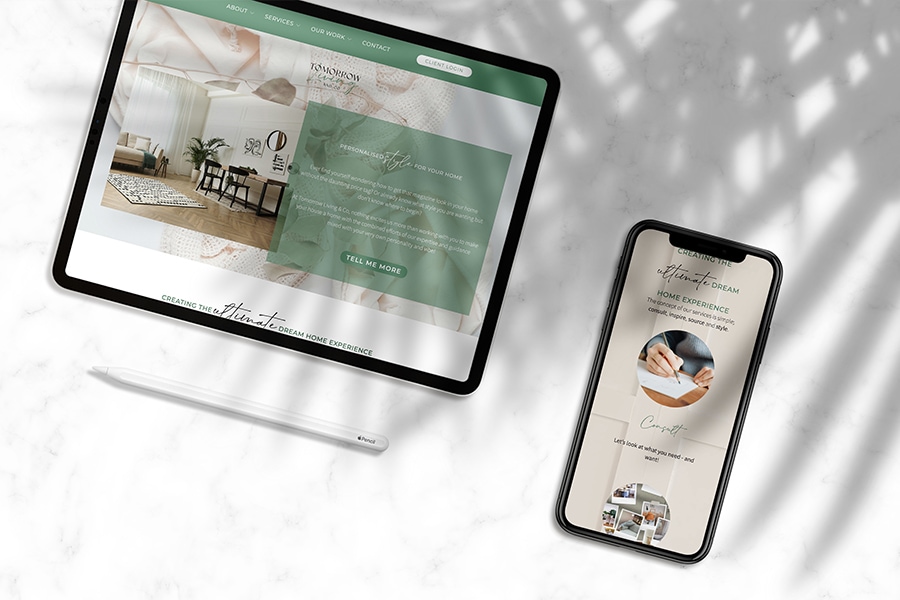 website design package tomorrow living and co